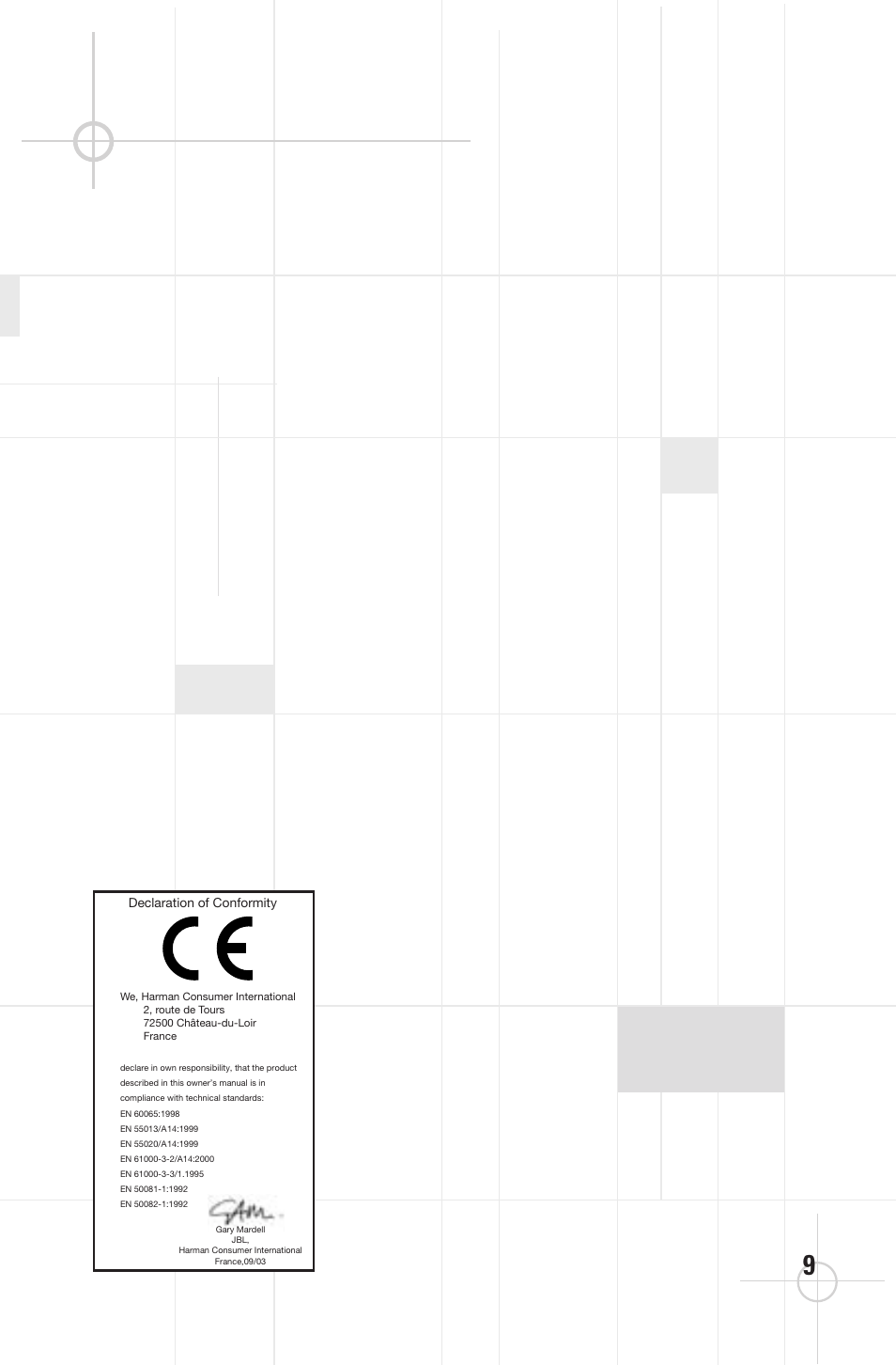 JBL SCS 188 User Manual | Page 9 / 10