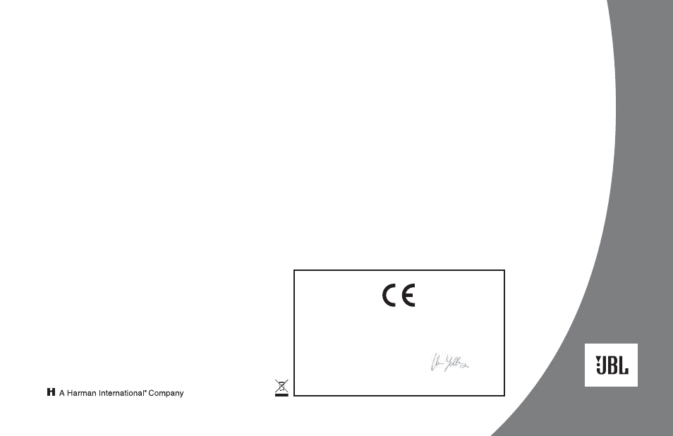 JBL GTO17T User Manual | Page 4 / 4