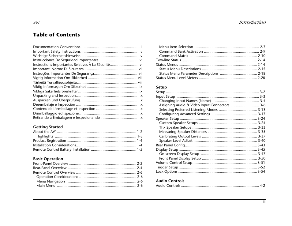 JBL AV1 User Manual | Page 11 / 160