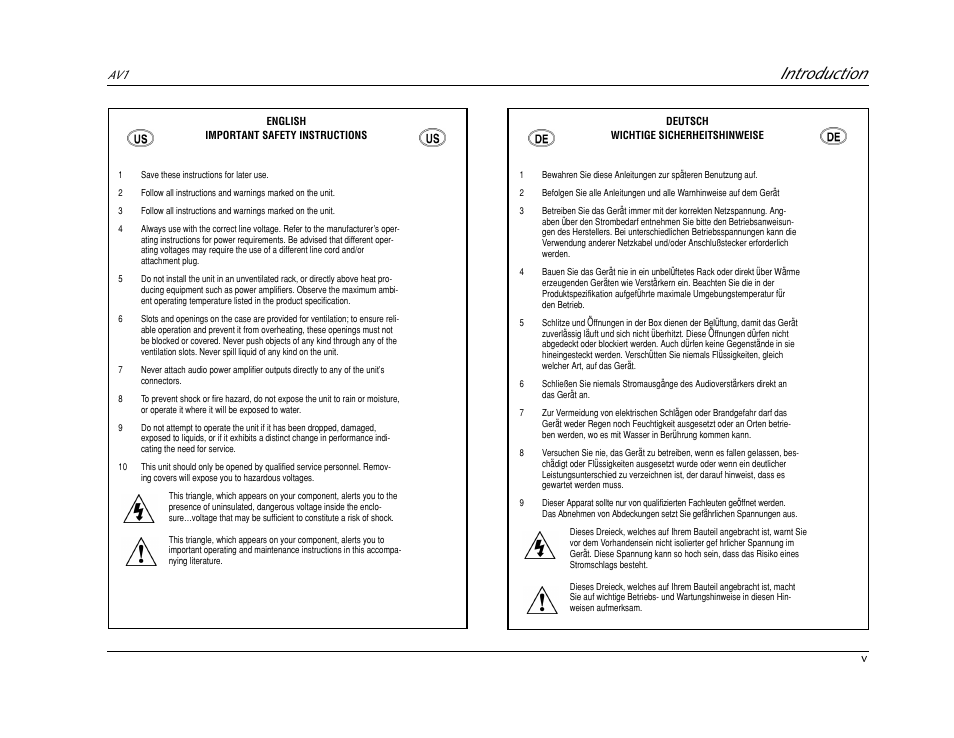 Introduction | JBL AV1 User Manual | Page 5 / 160