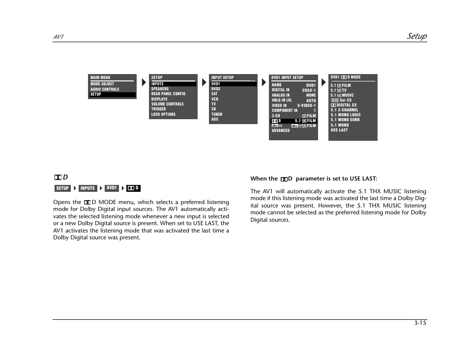 Setup | JBL AV1 User Manual | Page 53 / 160