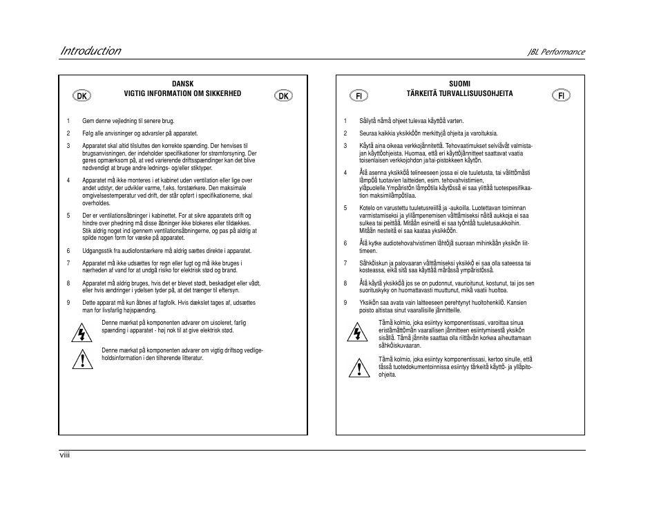 Introduction | JBL AV1 User Manual | Page 8 / 160