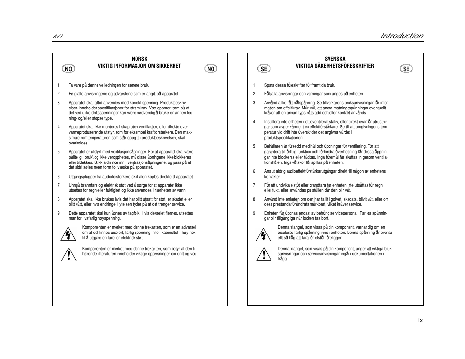 Introduction | JBL AV1 User Manual | Page 9 / 160