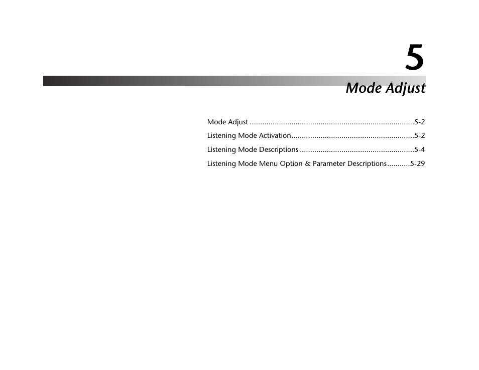 Mode adjust | JBL AV1 User Manual | Page 99 / 160