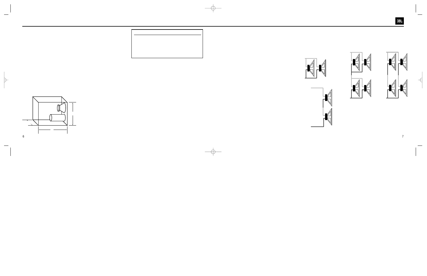 Speaker connection and combination, Enclosure construction tips, Points on power handling | JBL GTiAutomotive User Manual | Page 6 / 8