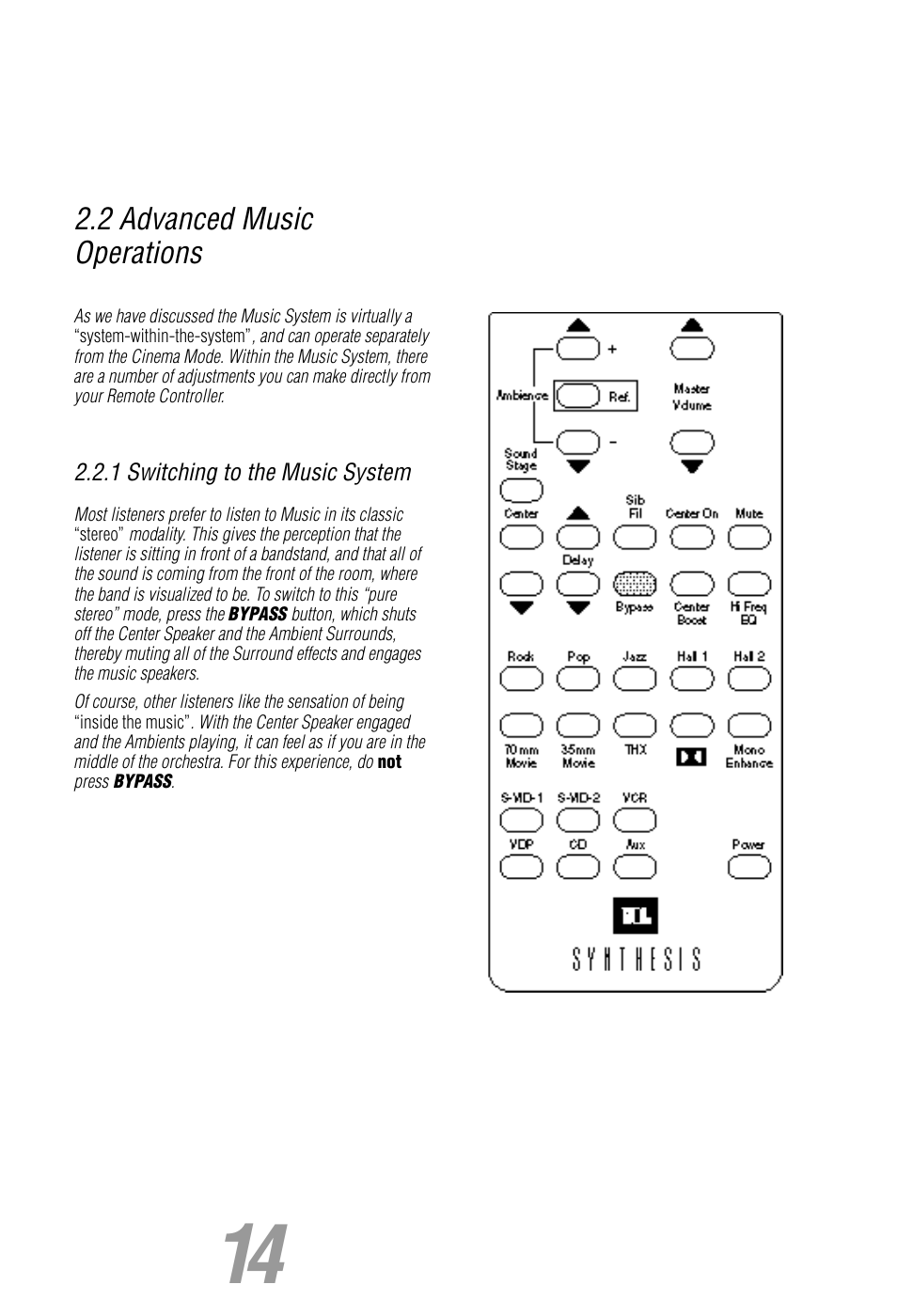 JBL Synthesis User Manual | Page 14 / 23