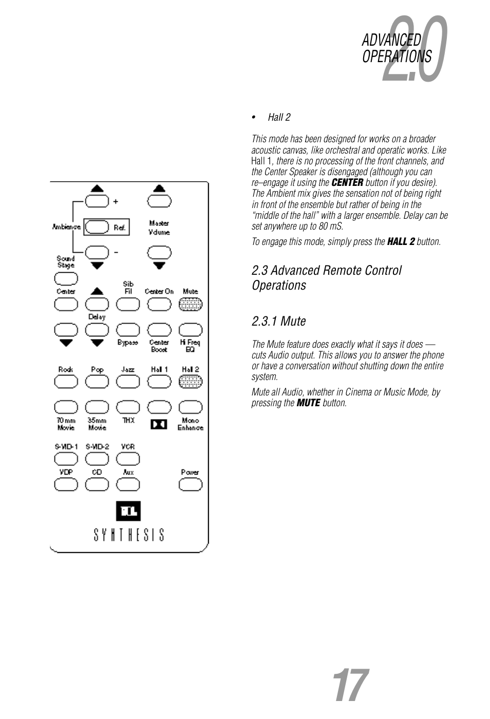 JBL Synthesis User Manual | Page 17 / 23