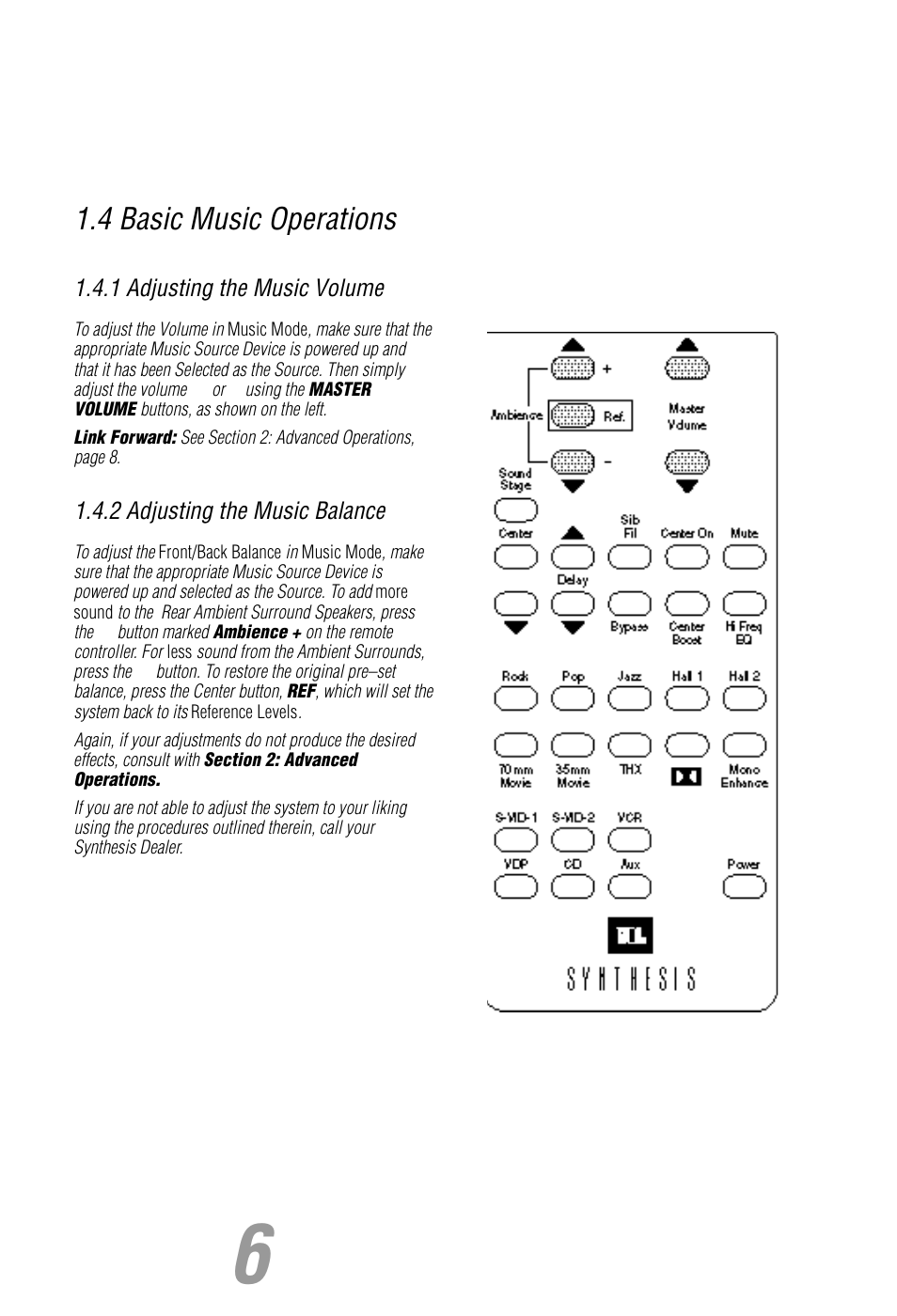 JBL Synthesis User Manual | Page 6 / 23