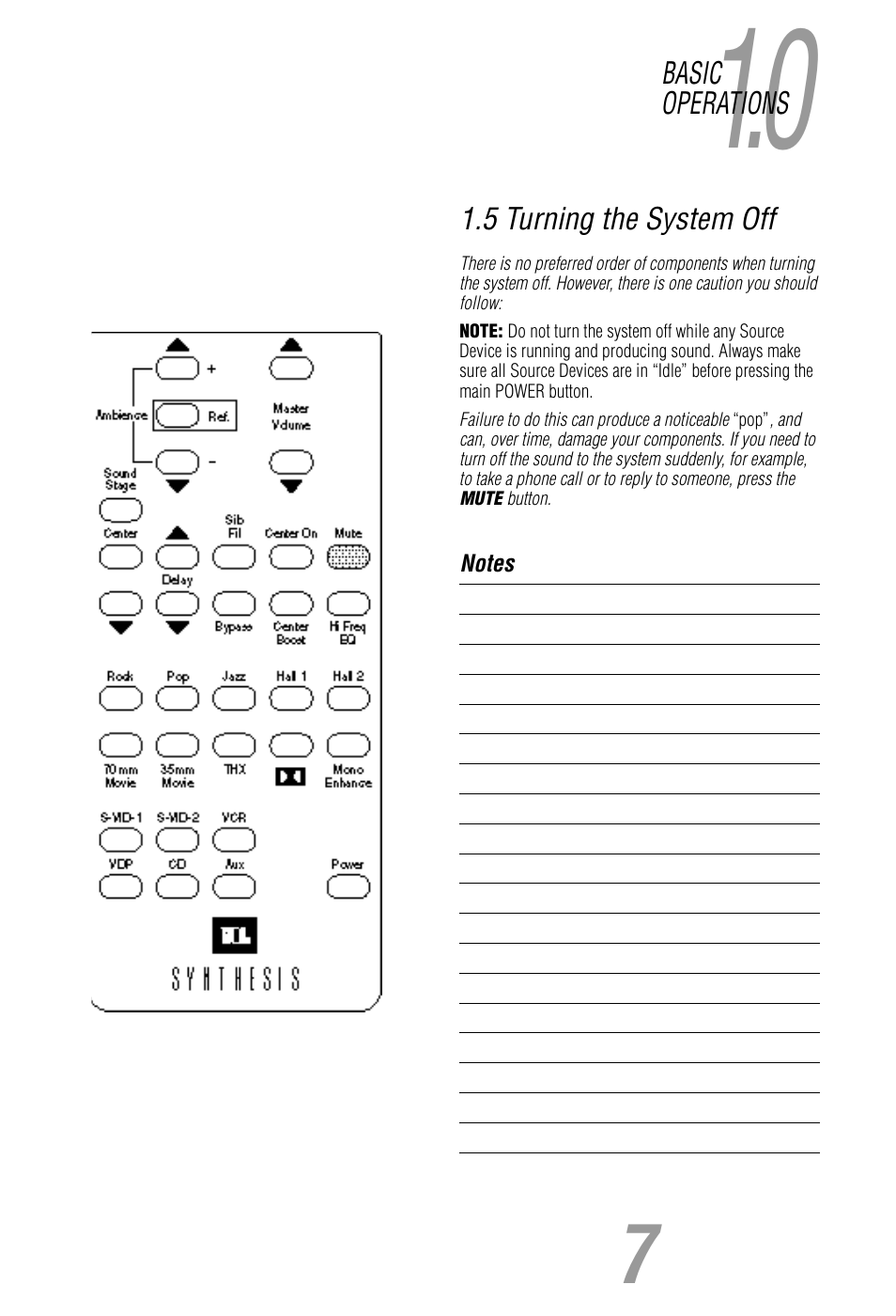 JBL Synthesis User Manual | Page 7 / 23