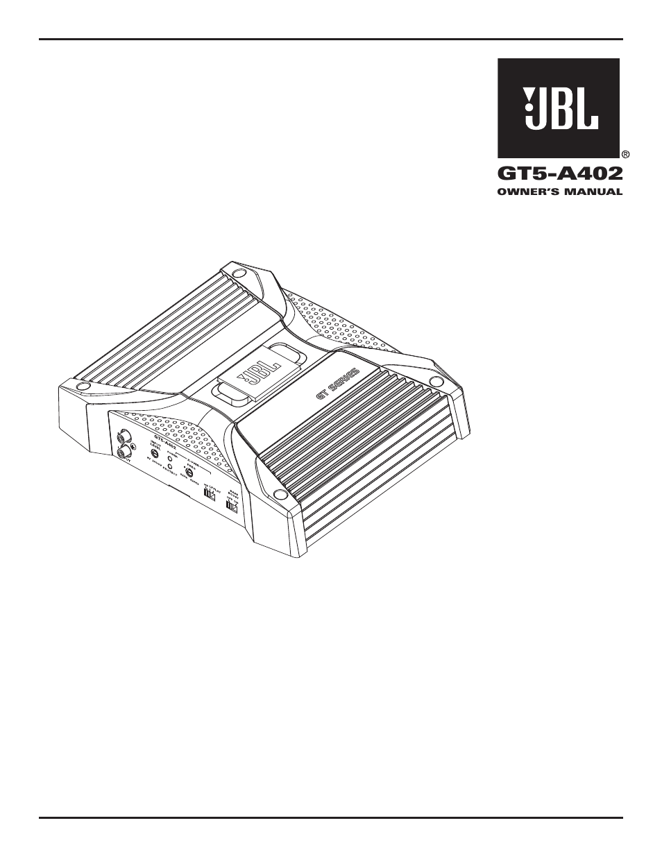 JBL GT5-A402 User Manual | 4 pages