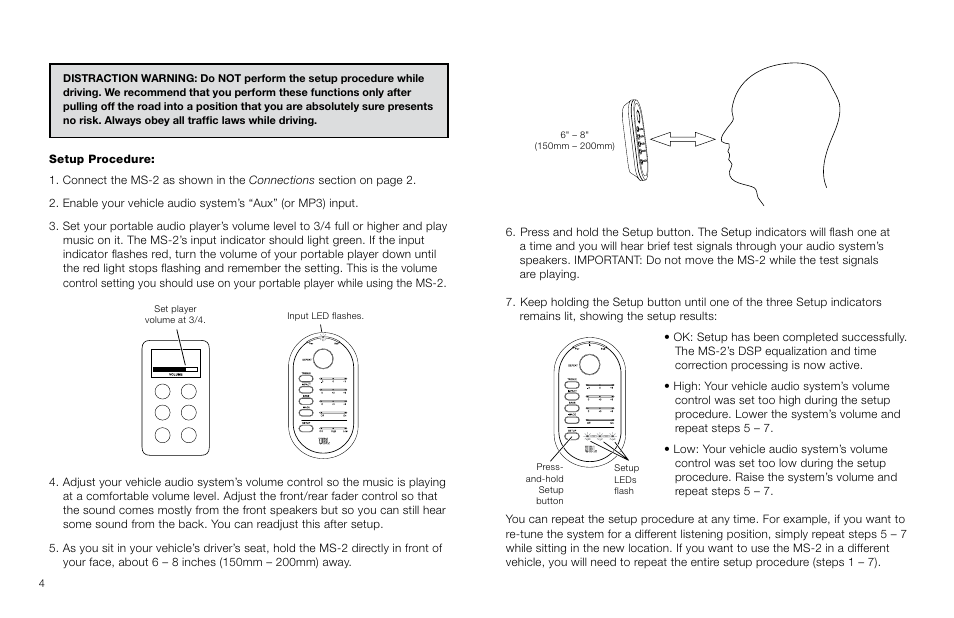 JBL PROCOUSTICS MS-2 User Manual | Page 4 / 6