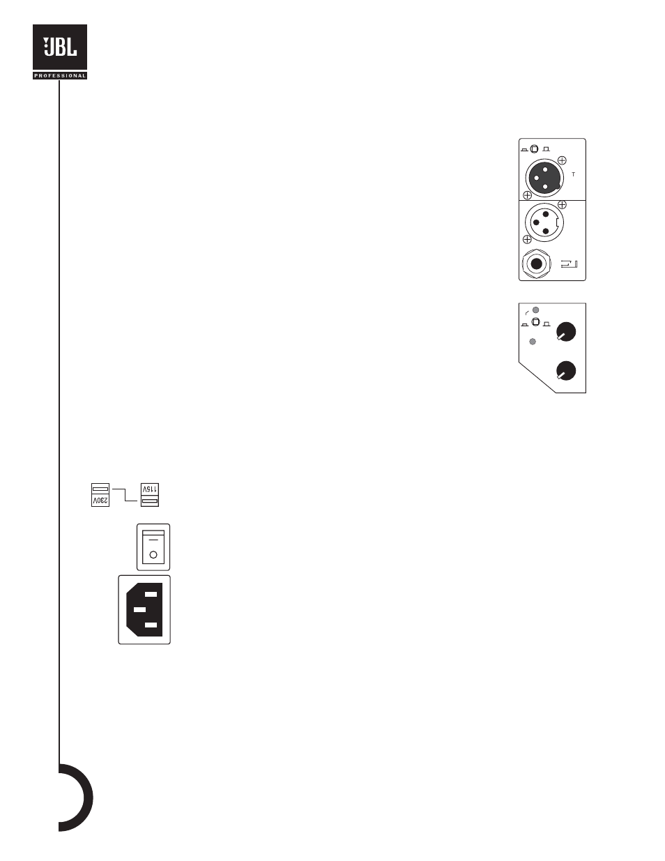 Indicators, Voltage selection and fuses changing voltage, Fuse replacement | JBL EON10 User Manual | Page 10 / 21