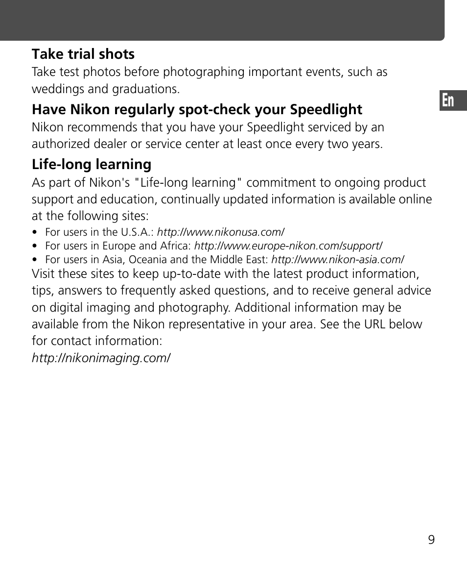 Nikon Speedlite SB-400 User Manual | Page 10 / 218