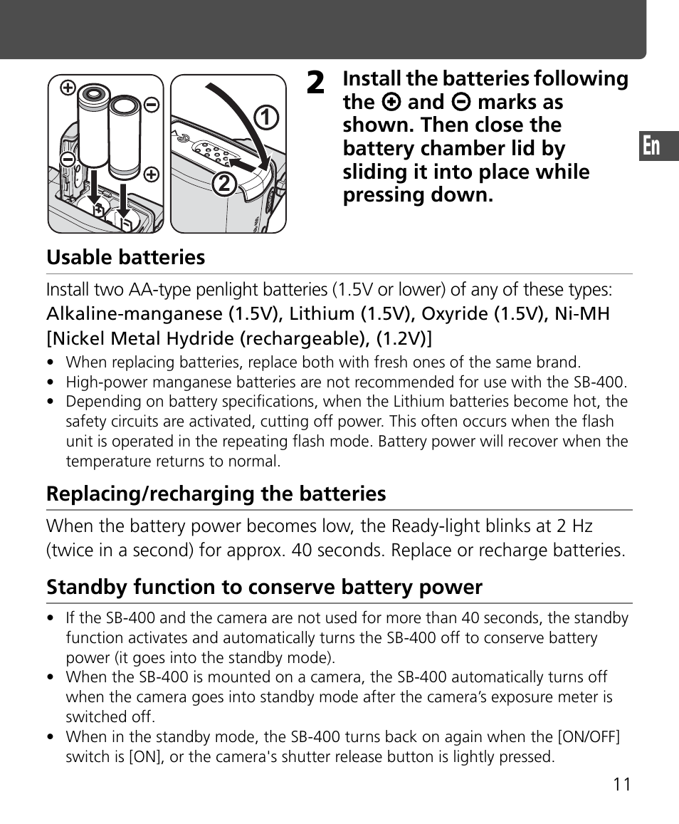 Nikon Speedlite SB-400 User Manual | Page 12 / 218