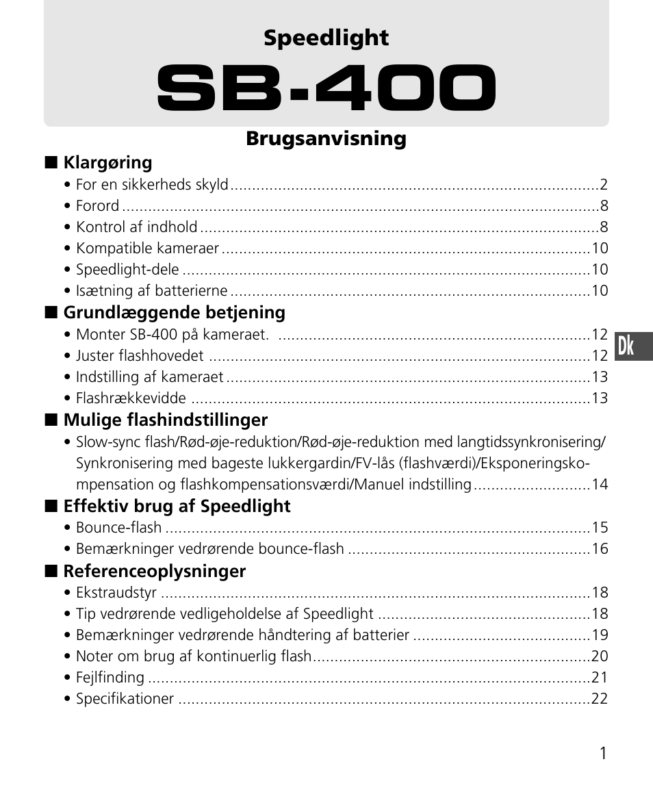 Sb-400 | Nikon Speedlite SB-400 User Manual | Page 122 / 218