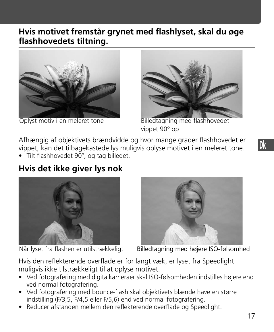Hvis det ikke giver lys nok | Nikon Speedlite SB-400 User Manual | Page 138 / 218
