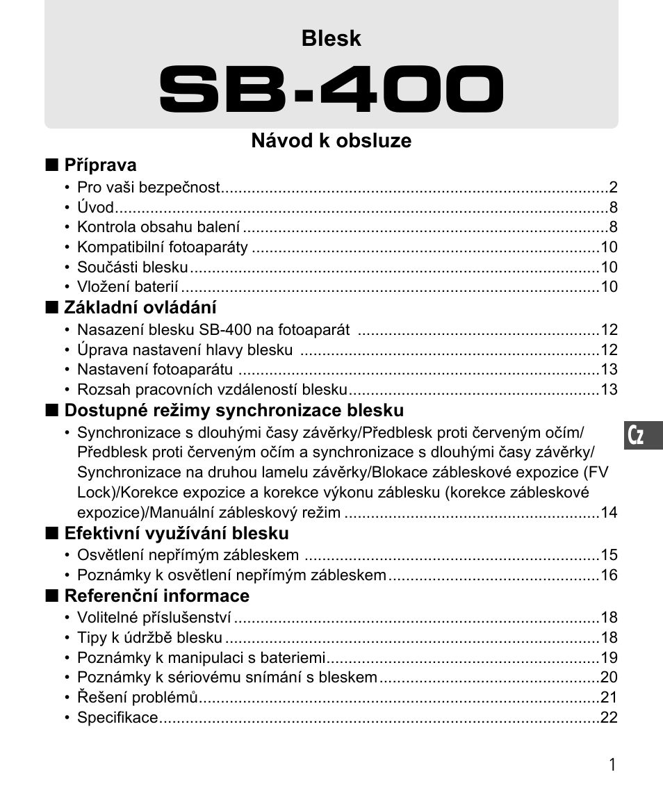 Sb-400 | Nikon Speedlite SB-400 User Manual | Page 170 / 218