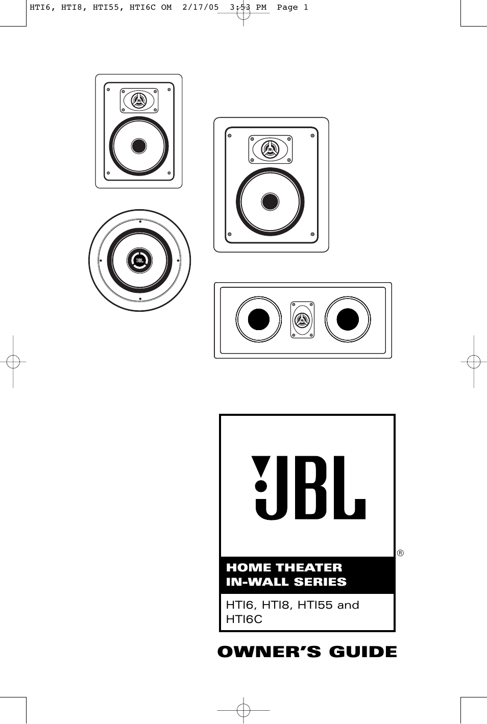 JBL HTI8 User Manual | 8 pages