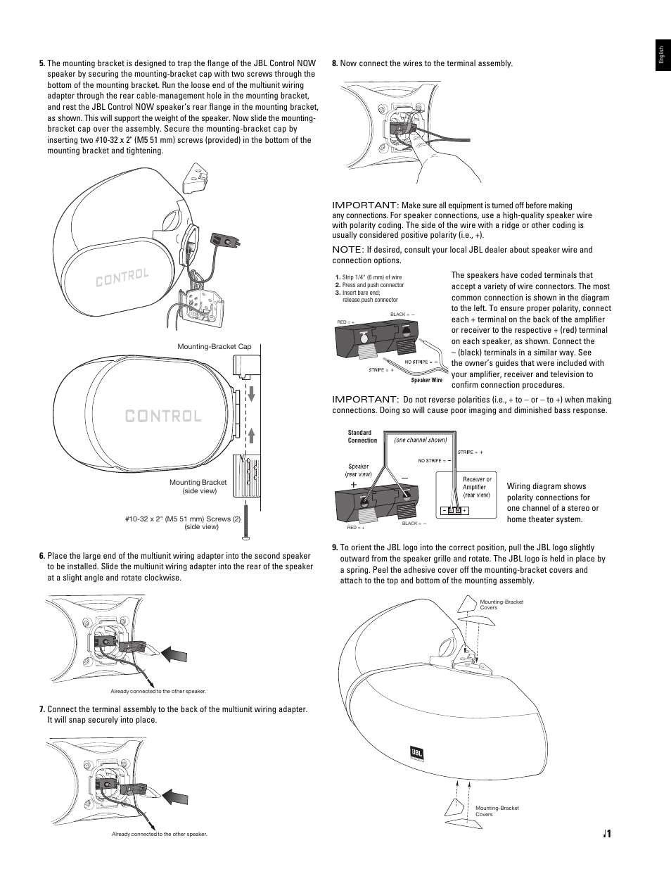 JBL CONTROL NOW AW User Manual | Page 11 / 30