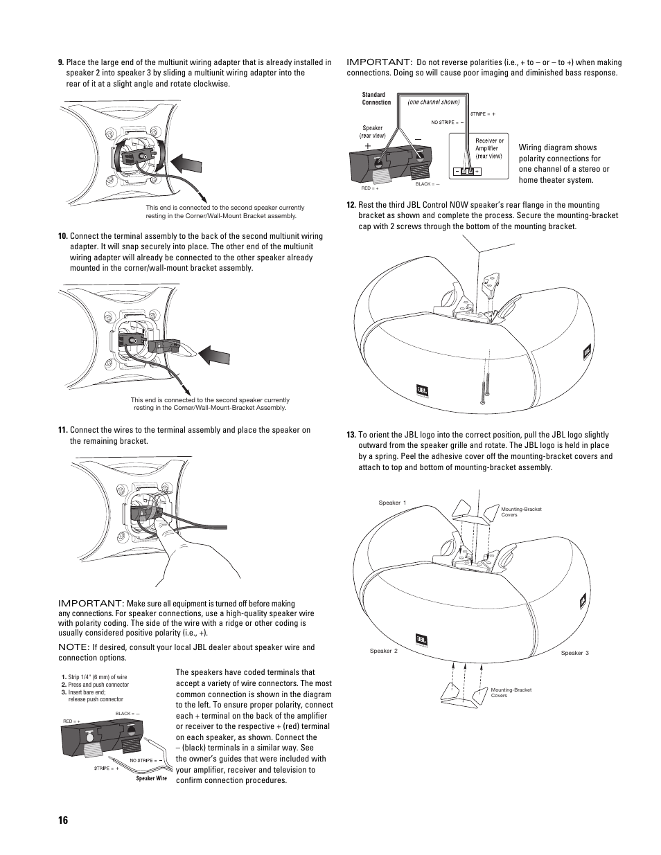 JBL CONTROL NOW AW User Manual | Page 16 / 30