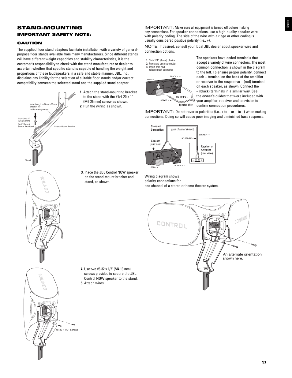 17 stand-mounting | JBL CONTROL NOW AW User Manual | Page 17 / 30