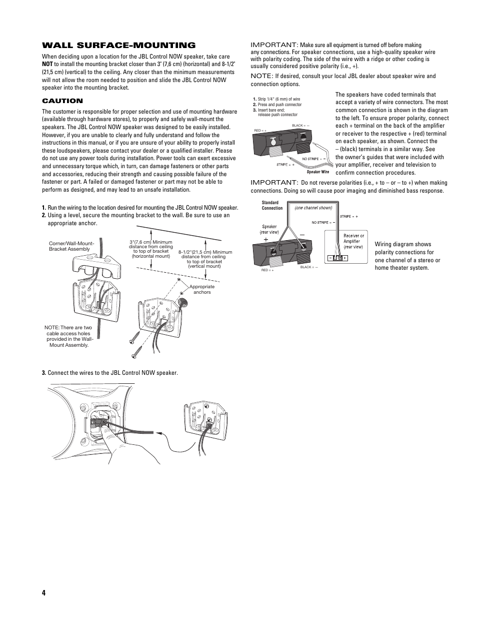 4wall surface-mounting | JBL CONTROL NOW AW User Manual | Page 4 / 30