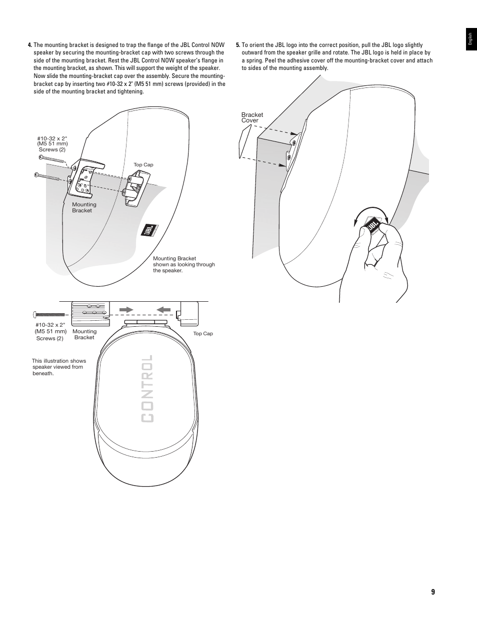 JBL CONTROL NOW AW User Manual | Page 9 / 30