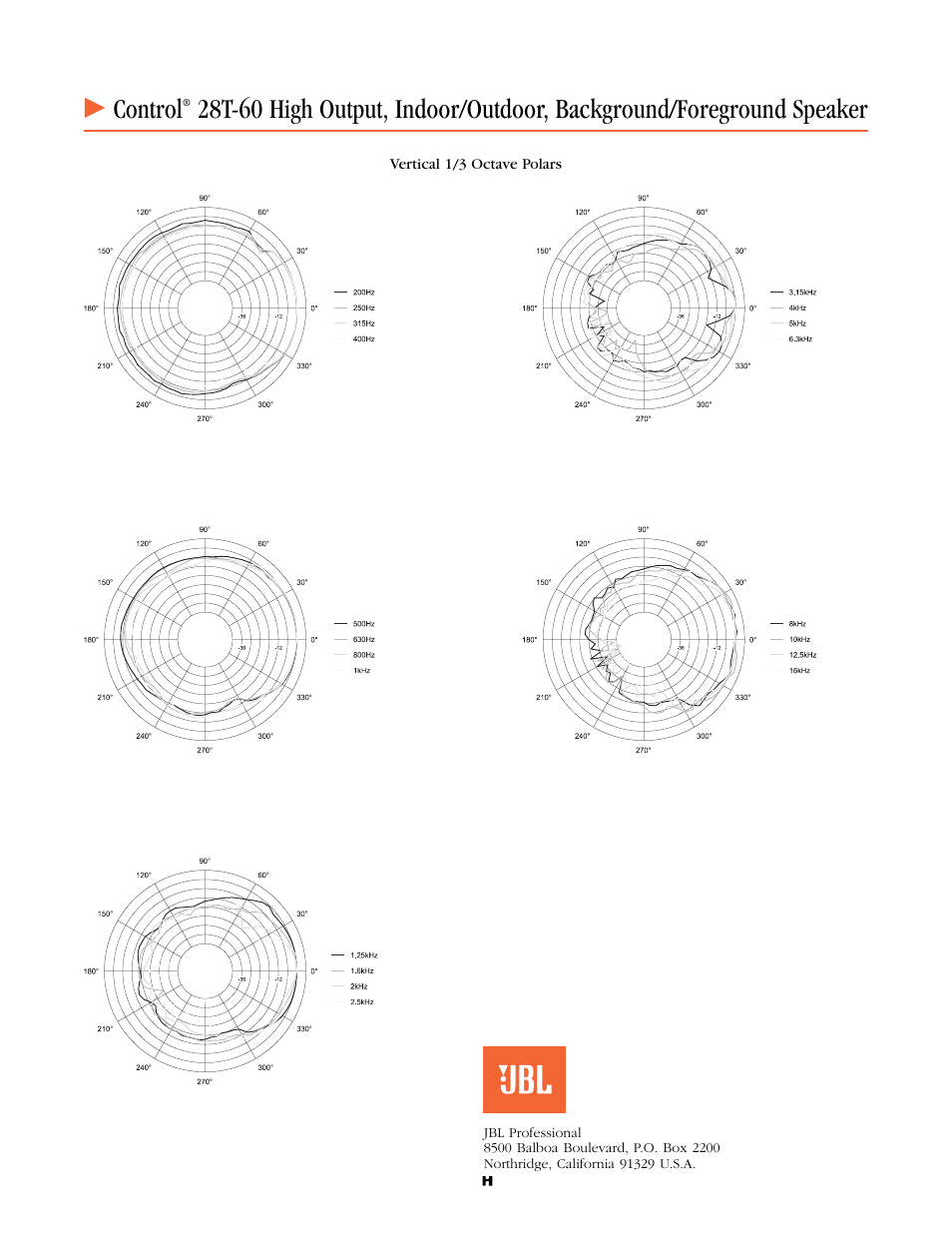 Control | JBL Control 28T-60 User Manual | Page 4 / 4