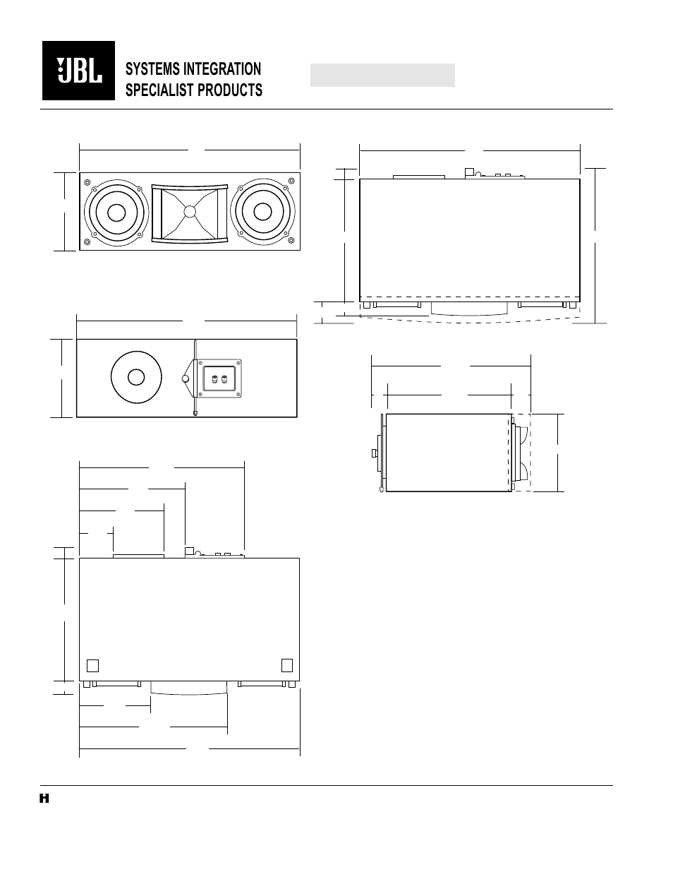 Ht4h, Quick spec, Systems integration specialist products | JBL HT4H User Manual | Page 2 / 2