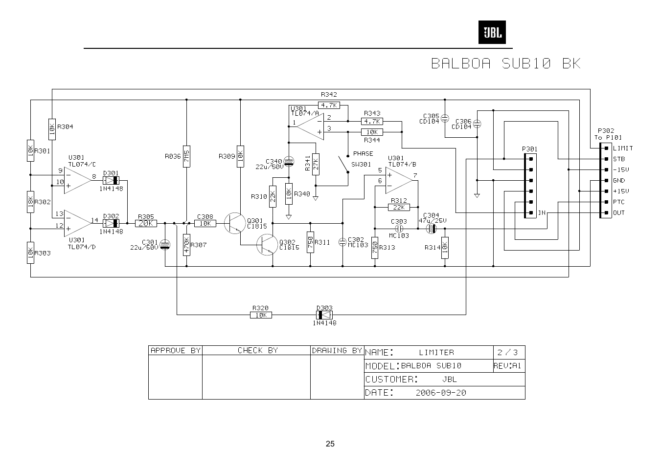 JBL Balboa SUB10 User Manual | Page 26 / 27