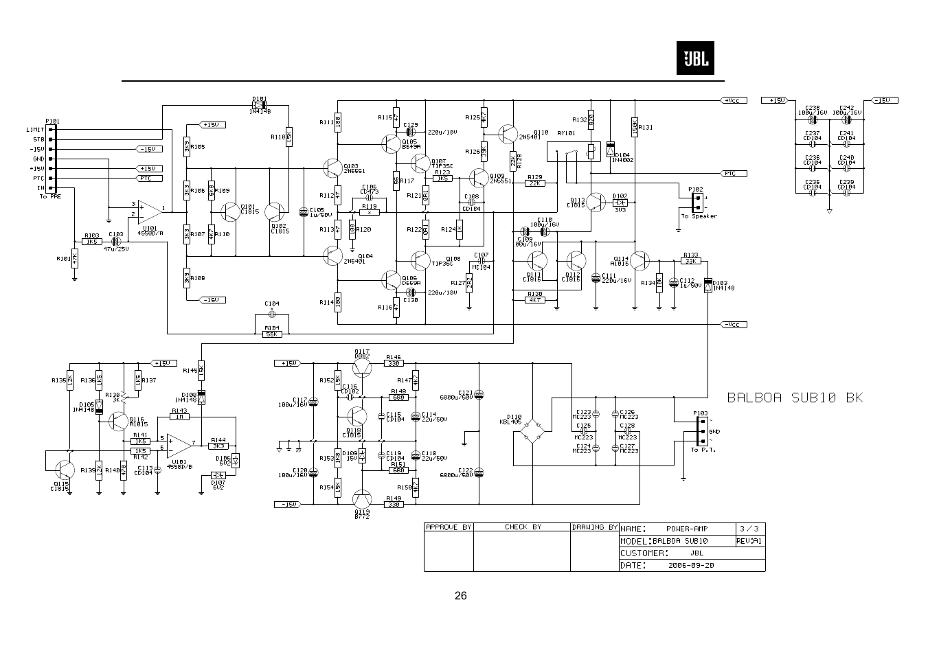 JBL Balboa SUB10 User Manual | Page 27 / 27