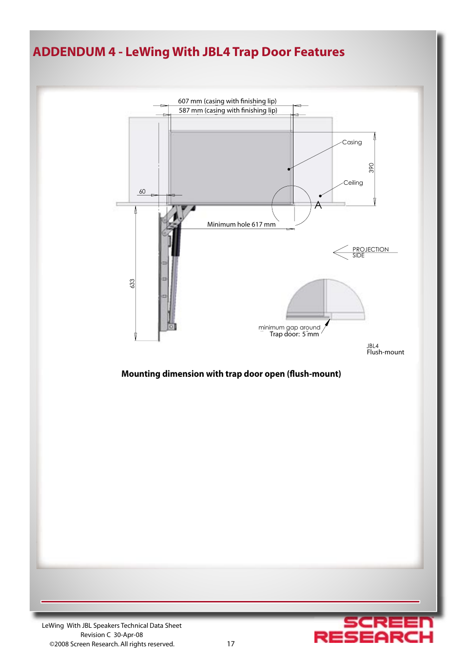 Addendum 4 - lewing with jbl4 trap door features | JBL Speakers User Manual | Page 17 / 18