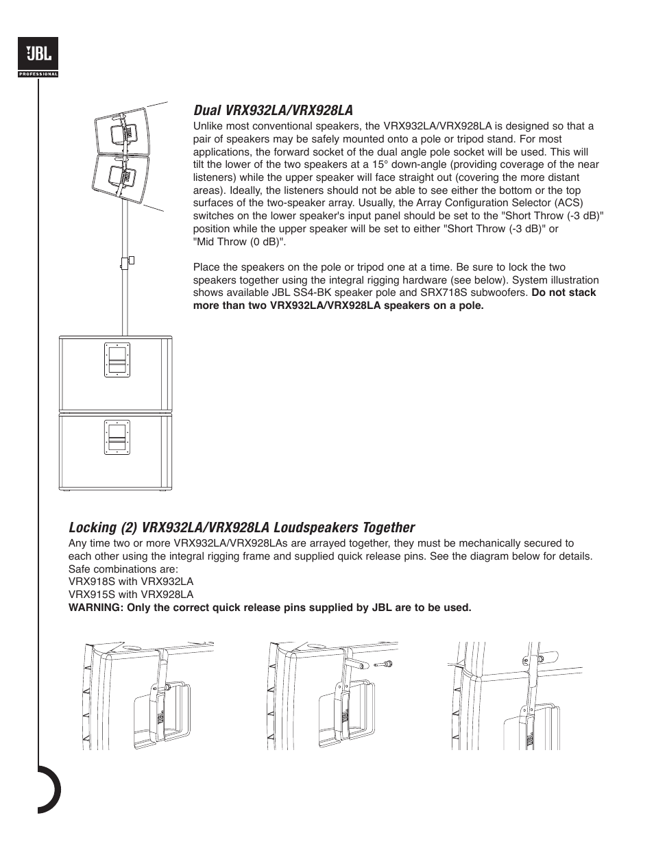 JBL VRX900 User Manual | Page 18 / 24