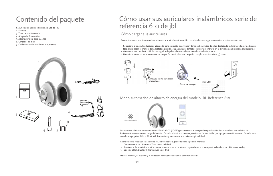 JBL 610 User Manual | Page 22 / 68