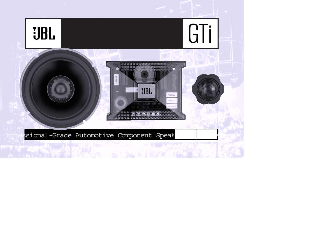 JBL Gti User Manual | 4 pages