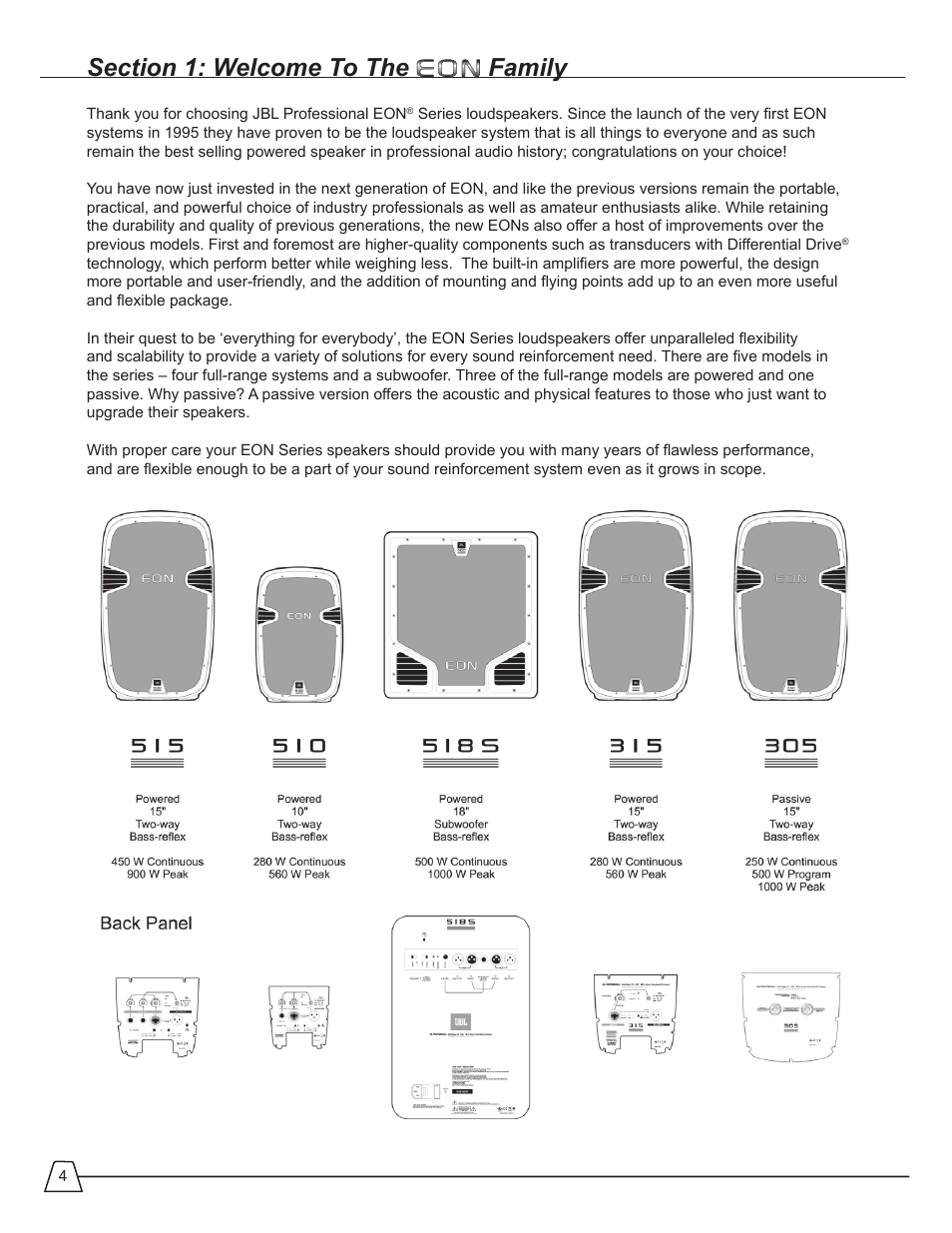 JBL EON 510 User Manual | Page 4 / 30