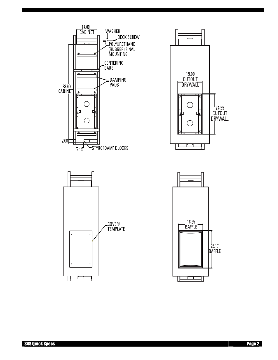 JBL Synthesis S4SBB User Manual | Page 2 / 2