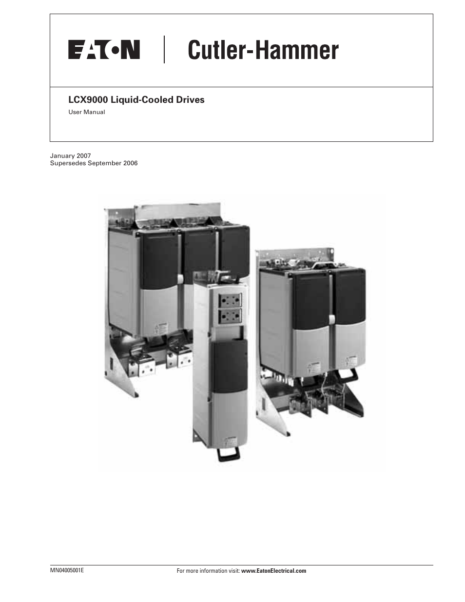 J. T. Eaton Liquid-Cooled Drives LCX9000 User Manual | 128 pages