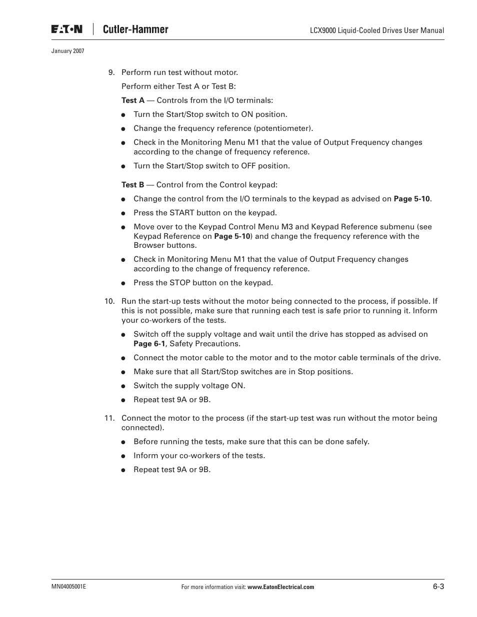 J. T. Eaton Liquid-Cooled Drives LCX9000 User Manual | Page 109 / 128