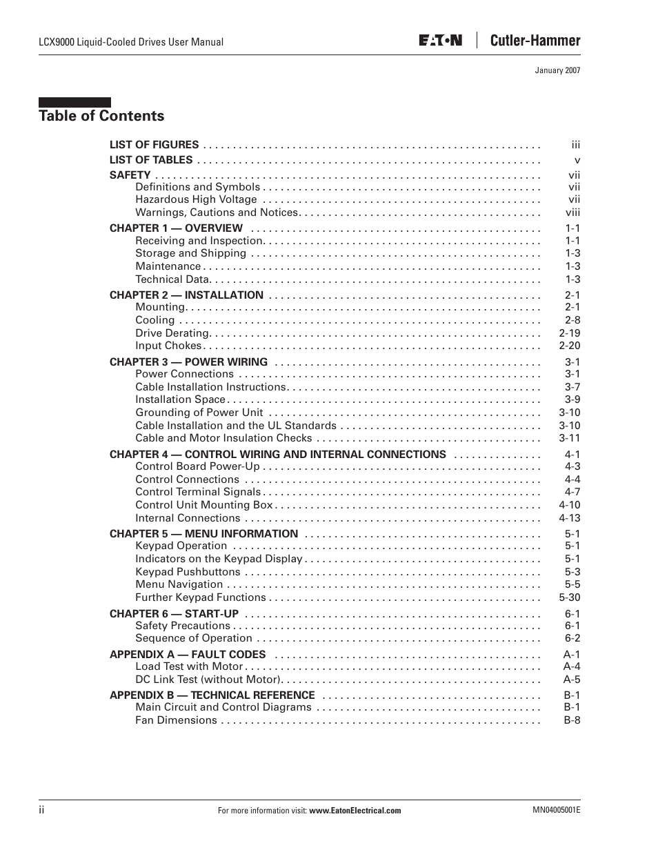 J. T. Eaton Liquid-Cooled Drives LCX9000 User Manual | Page 4 / 128