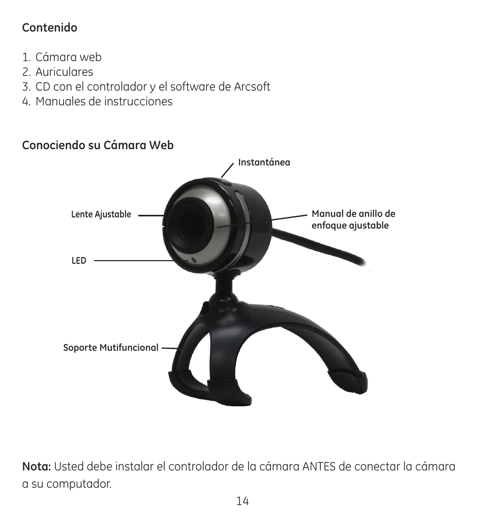 GE 98650 GE VoIP Webcam and Headset Kit User Manual | Page 16 / 26