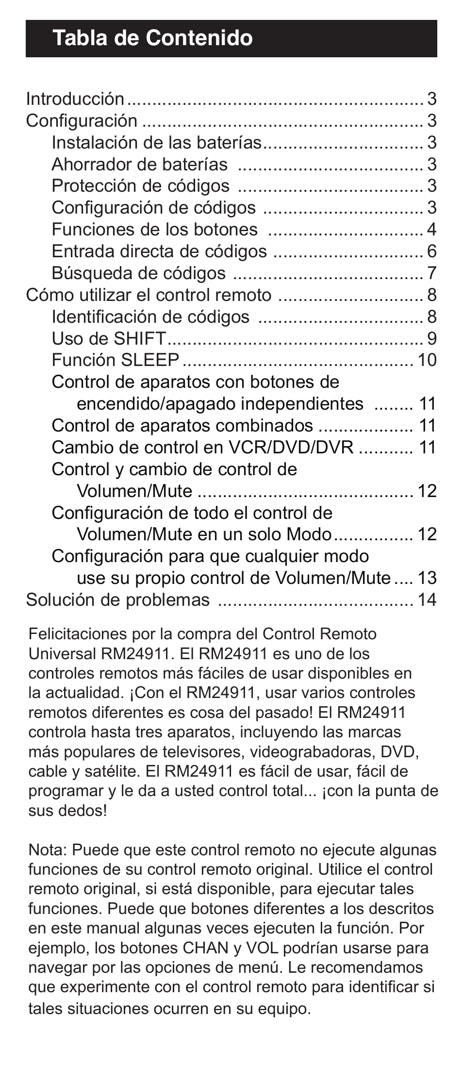 GE 84911 GE Universal Big Button Remote User Manual | Page 17 / 31