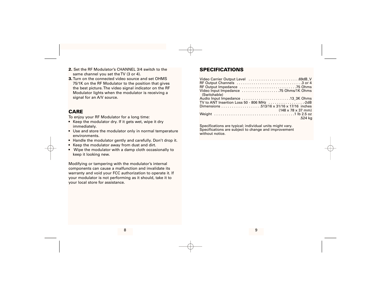 GE 93299 GE Video Convertor RF Modulator User Manual | Page 5 / 7