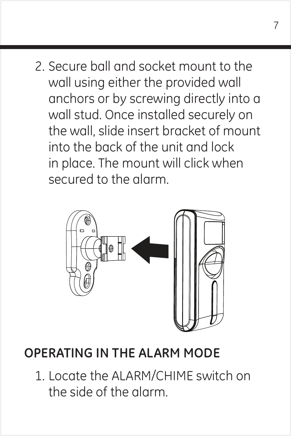 GE 51209 GE Wireless Motion-Sensing Alarm with Programmable Keypad User Manual | Page 7 / 14