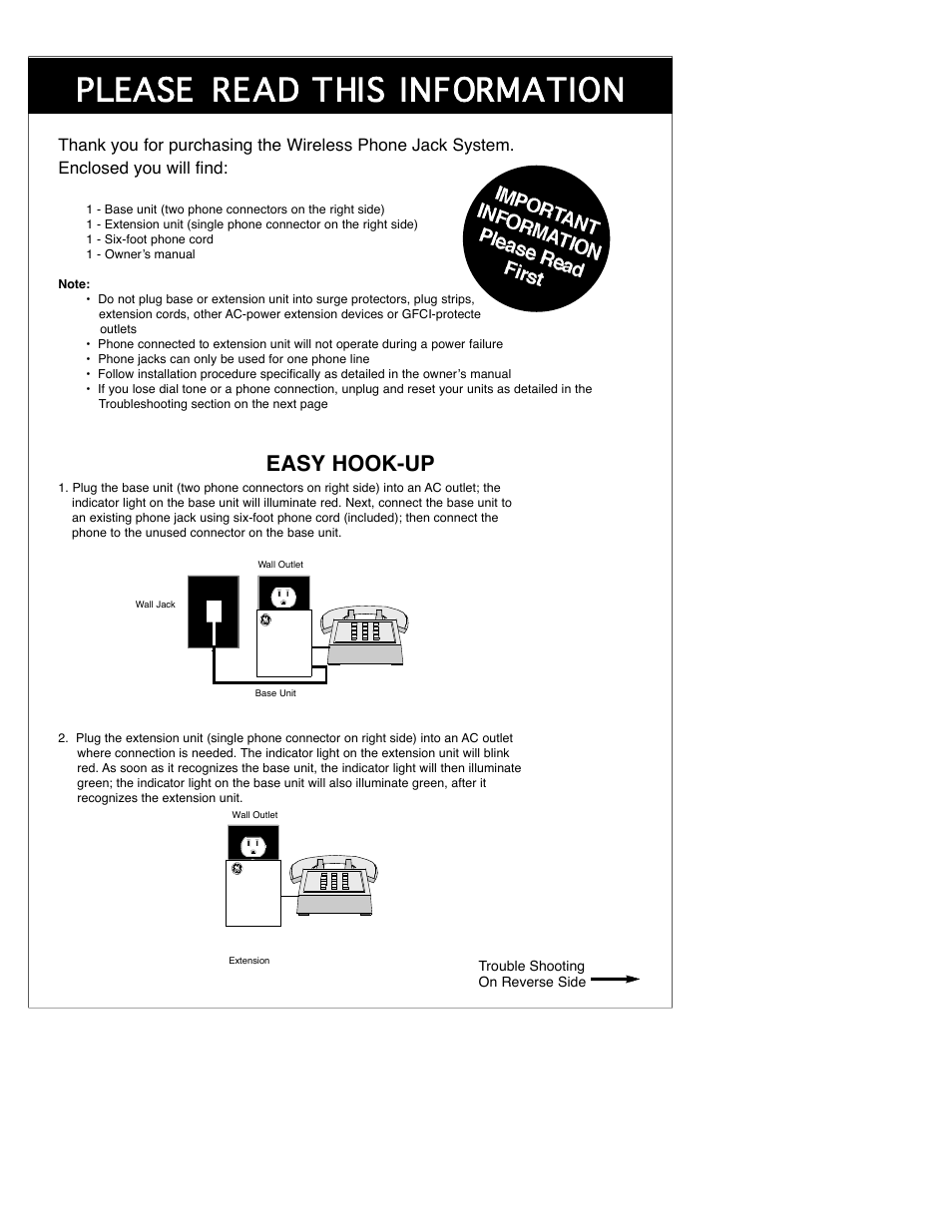 GE 86597 GE InstaJack User Manual | 2 pages