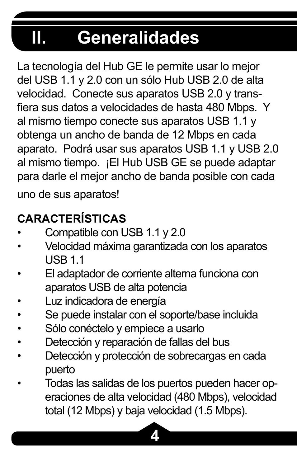 Ii. generalidades | GE 97863 GE USB 2.0 7 Port Desktop Hub User Manual | Page 18 / 28