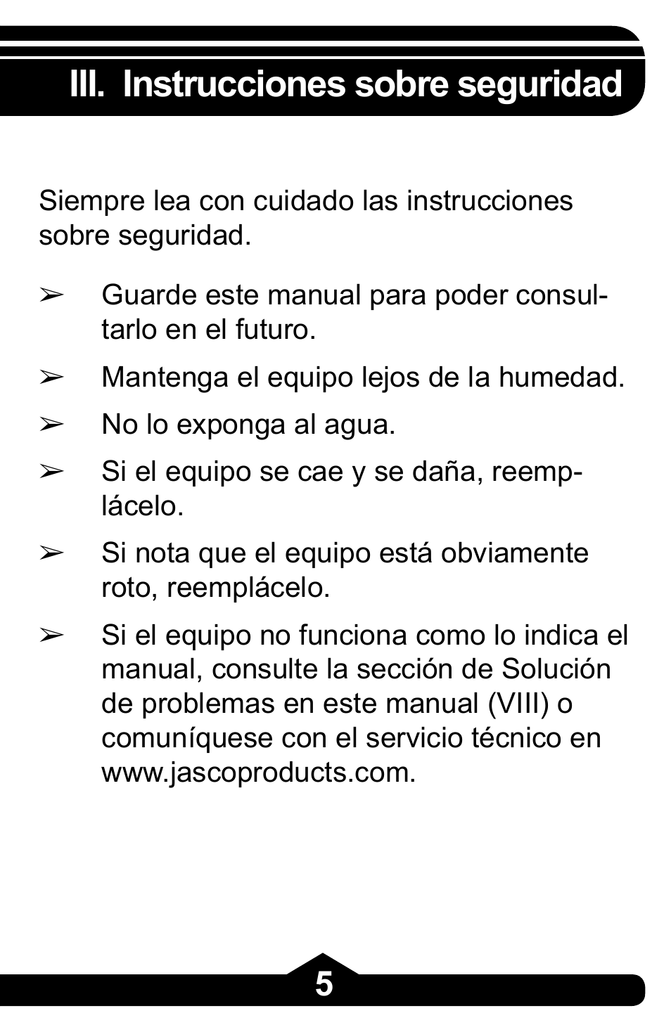 Iii. instrucciones sobre seguridad | GE 97863 GE USB 2.0 7 Port Desktop Hub User Manual | Page 19 / 28