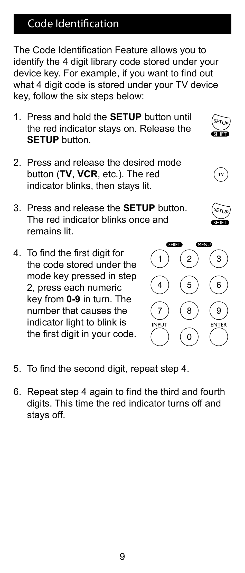 Code identification | GE RM24993 User Manual | Page 9 / 16