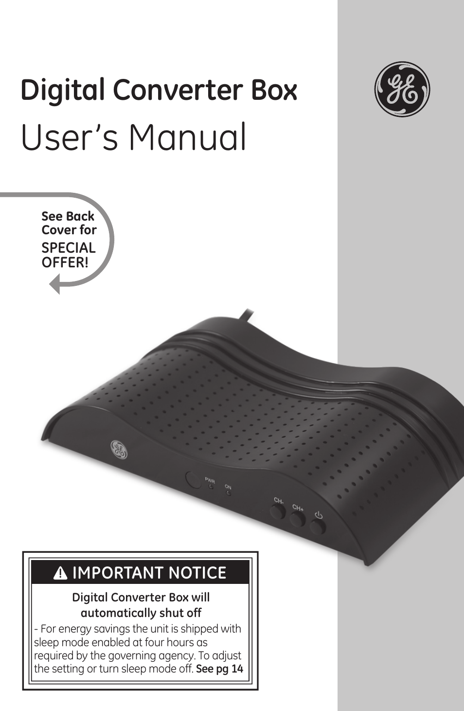 GE 22730 GE Smart Digital Converter Box User Manual | 23 pages