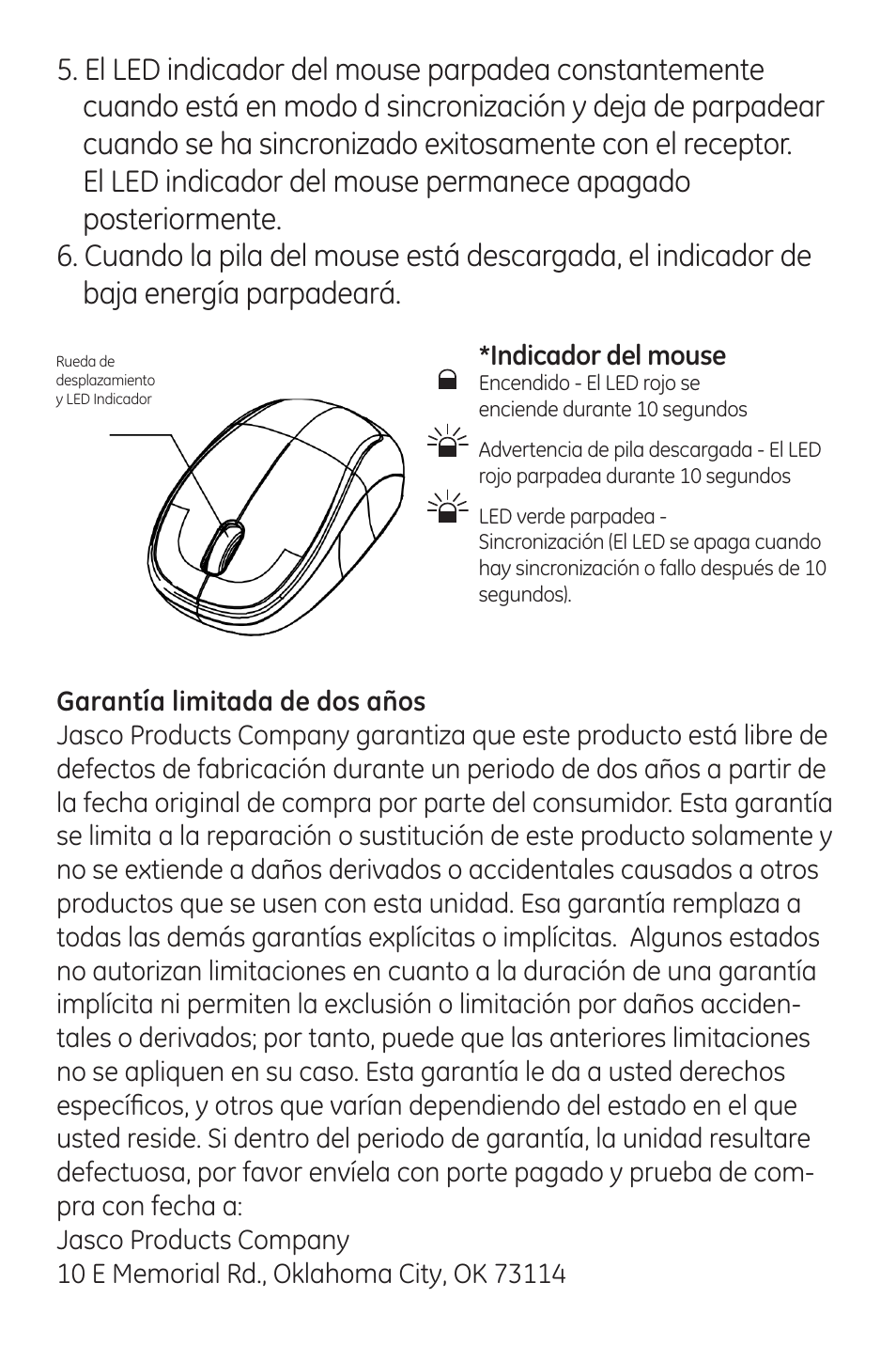 GE 98566 GE Wireless 2.4 GHz Mini Mouse User Manual | Page 9 / 10